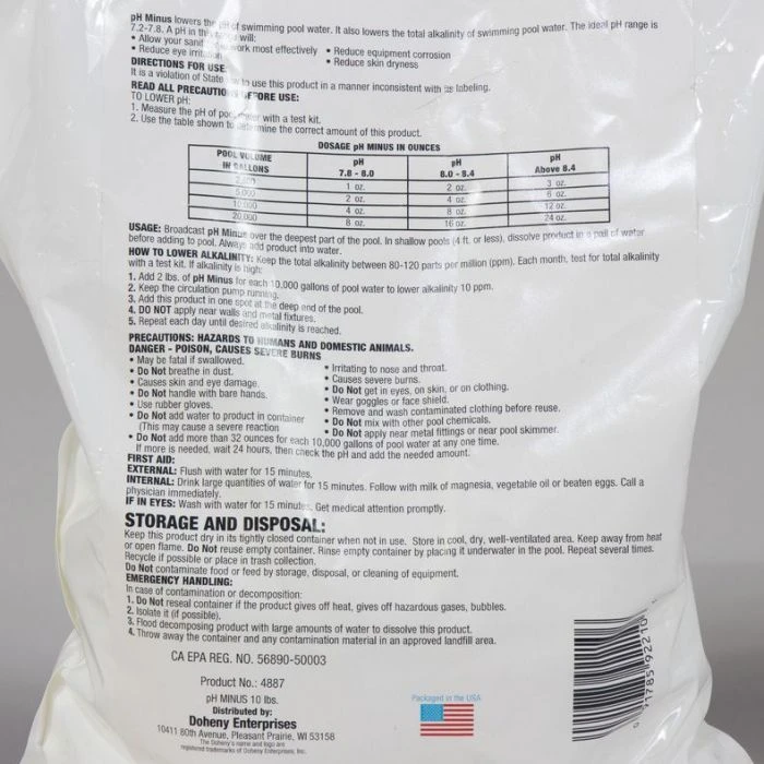 Doheny's PH Minus, 10 Lb - Image 2